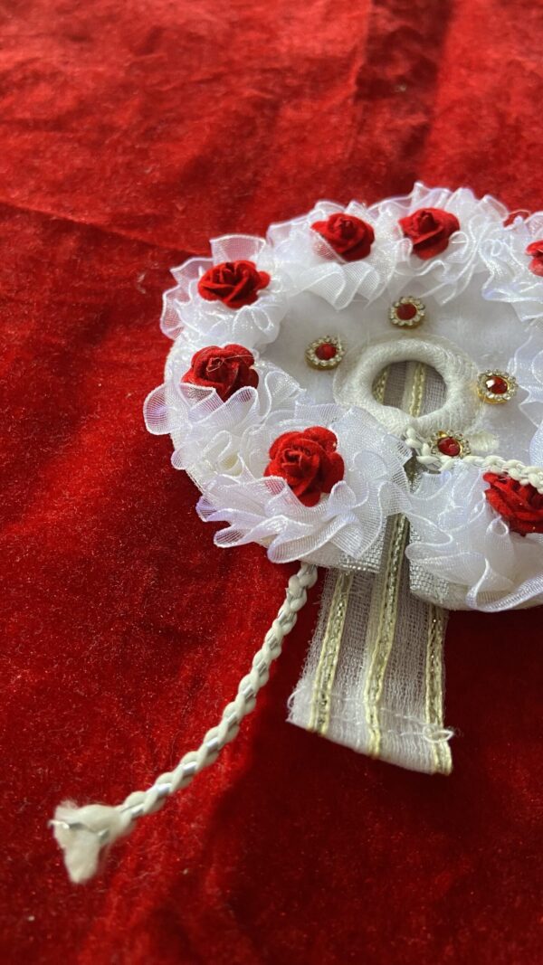 White Dress With Red Flower - Image 4