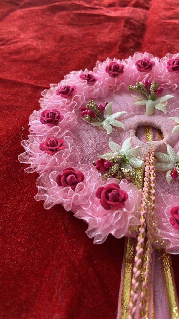 Pink Dress with red flower - Image 3